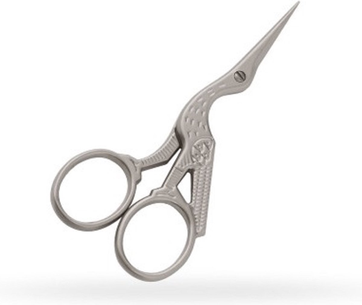 Ooievaars borduurschaartje | Gezandblaast stainless steel | 9 cm |(Premax) Italië